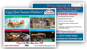Medway Oil & Propane Postcard created and designed by Our Town Publishing - Full Service Printing, Publishing, Graphic Design