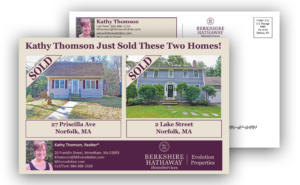 Berkshire Hathaway Postcard created and designed by Our Town Publishing - Full Service Printing, Publishing, Graphic Design